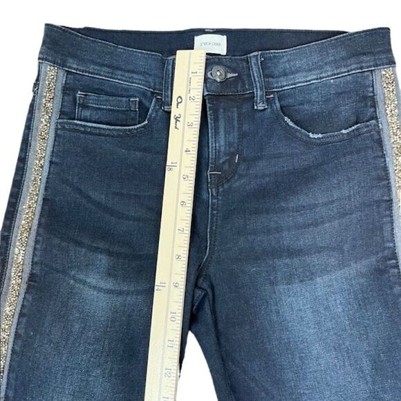 Sneak peek Women's Gold Stone Embellished Jeans Mid Rise Skinny Size 27 - Picture 3 of 13